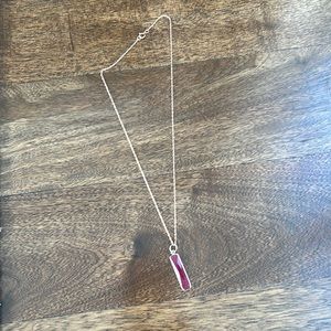Rose gold necklace with ruby